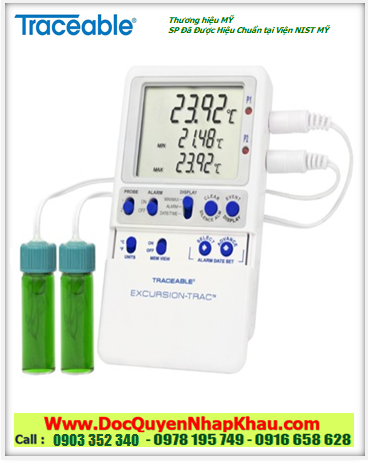 Nhiệt kế 6438 Traceable® Excursion-Trac™ USB Datalogging Refrigerator/ Freezer Thermometer dải đo –50.00 đến 70.00°C